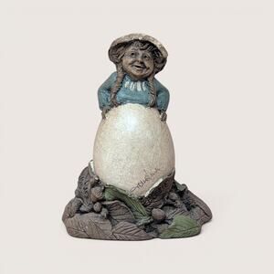Signed 1985 Tom Clark "Debbie" Figurine: Gnome with Egg